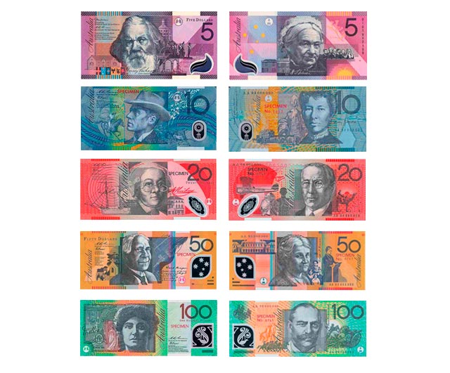 Billetes del dólar australiano