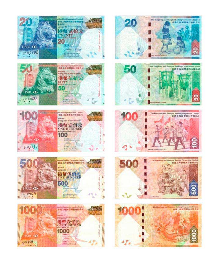 Billetes de Dólar de Hong Kong