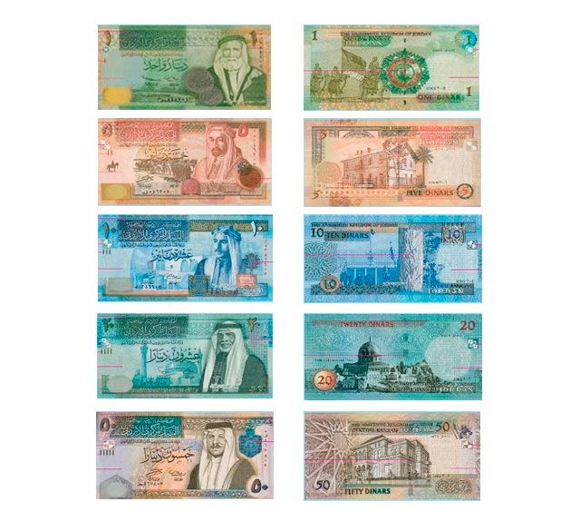 Imagen de los billetes del dinar