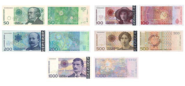 Billetes de la corona noruega
