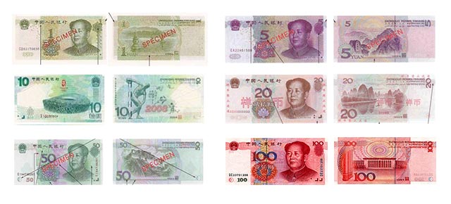 Billetes del yuan chino