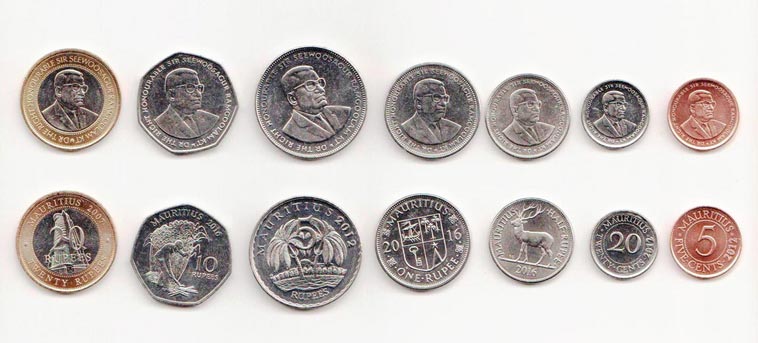 Coins of Mauritian Island